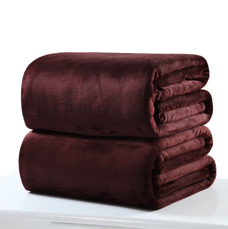Micro couverture polaire en peluche | Couleur unie Super chaude, 50cm * 70cm, tapis jeté pour canapé, literie bureau, couverture polaire pour animal de compagnie, directe