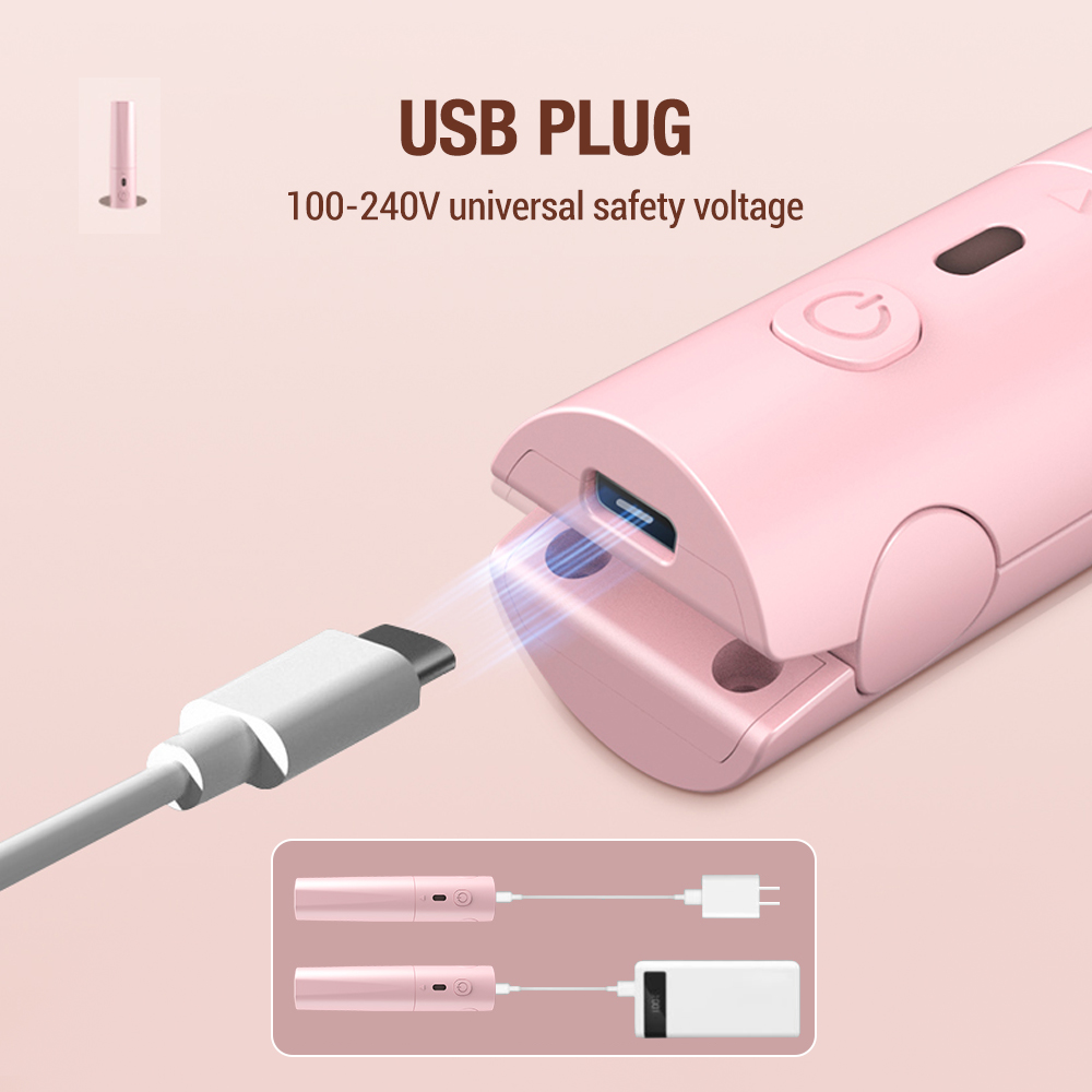 Tragbare Haarglätter Mini Lockenstab Frauen Keramik Glättung Styling Werkzeuge Eisstockschießen und Glättet Dual-benutzen-Schiene