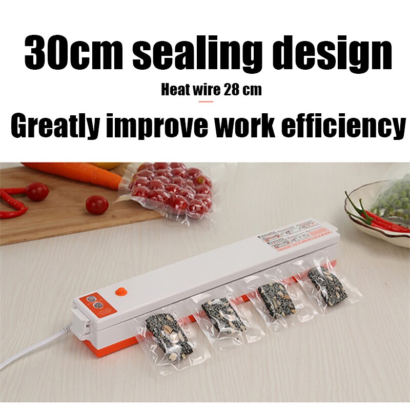 Vacuum Sealer Packaging Machine 220V/110V Household Food Film Sealer Vacuum Packer Keep Food Fresh FREE 10pcs Storage Bags
