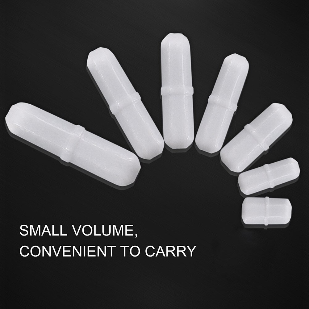 7pcs/set Magnetic Chemical Laboratory Stirrer Spinbar Biological Stirring Bar Rotating Practical Rod PTFE Mixer Research Plain