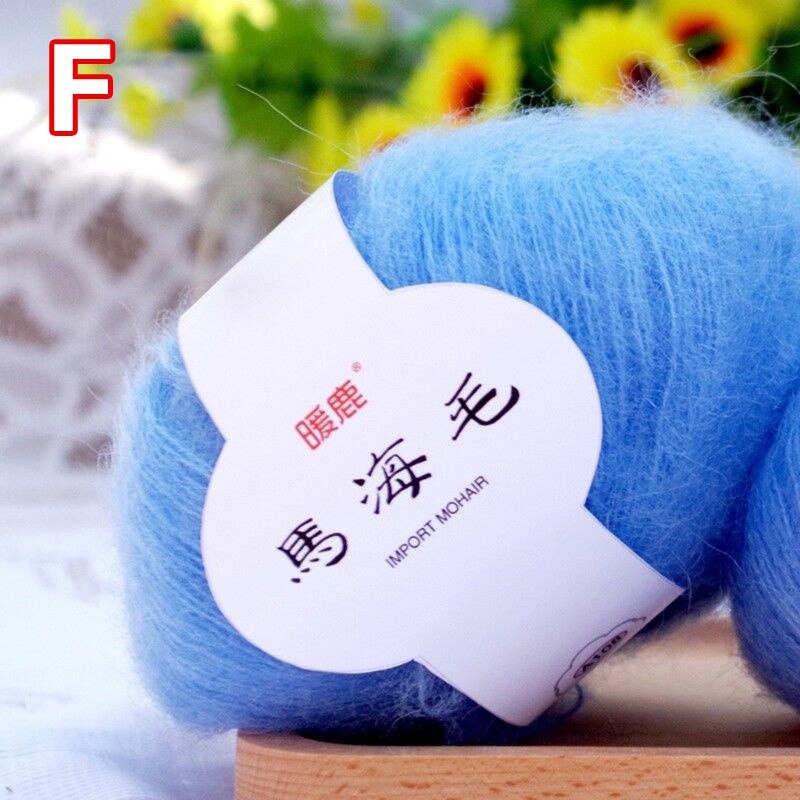 25g/roll Scarf Soft Mohair Wool Yarn Knitting Cashmere DIY Shawl Crochet Thread Supplies: F