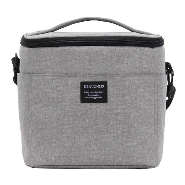 DENUONISS Nouvelle Isolation Sac Étanche Boîte À Lunch Sac Étanche Froid Pack Refroidisseur Sac Banquise Bolsa termica: Gray