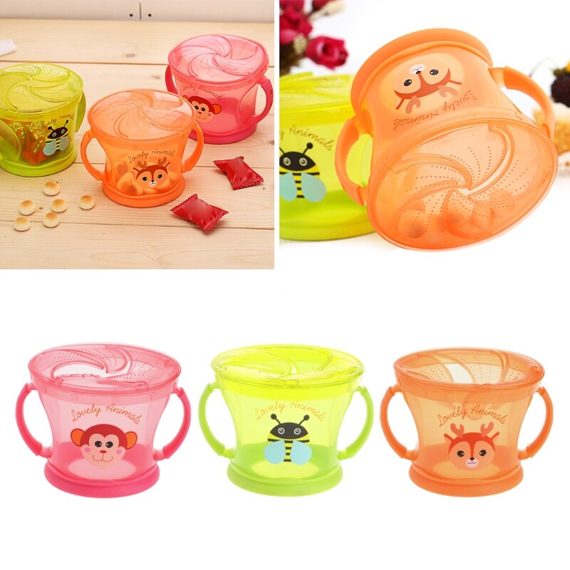 Soft Food Bowl Children Snack Spilled Cup Leak Proof Baby Snack Box Container