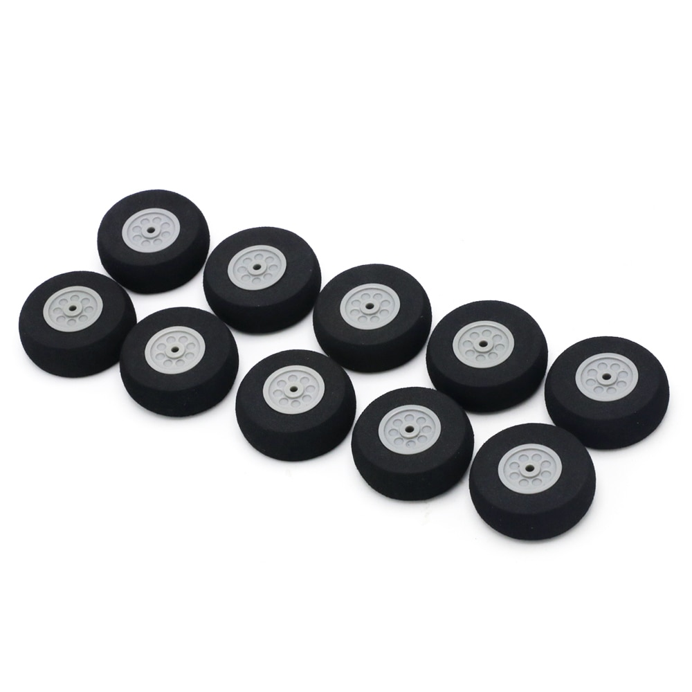 10pcs/lot Airplane Wheels 30mm 40mm 55mm 65mm 75mm Airplane sponge wheels