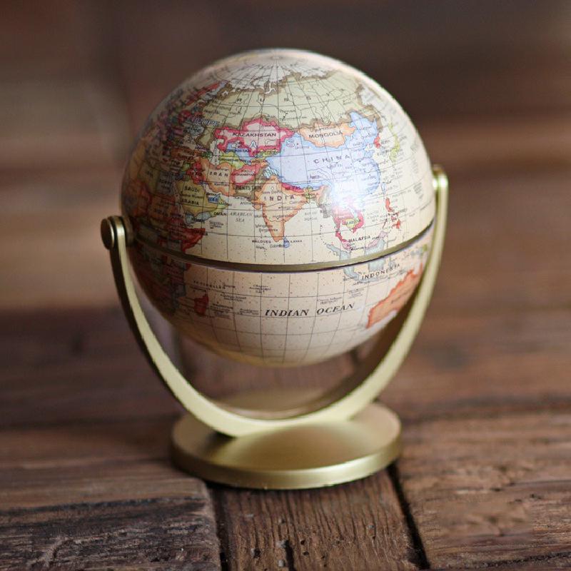 Europa En De Verenigde Staten Engels Retro Globe Ornamenten Global Leren Ornamenten Prachtige Kantoorbenodigdheden Globe