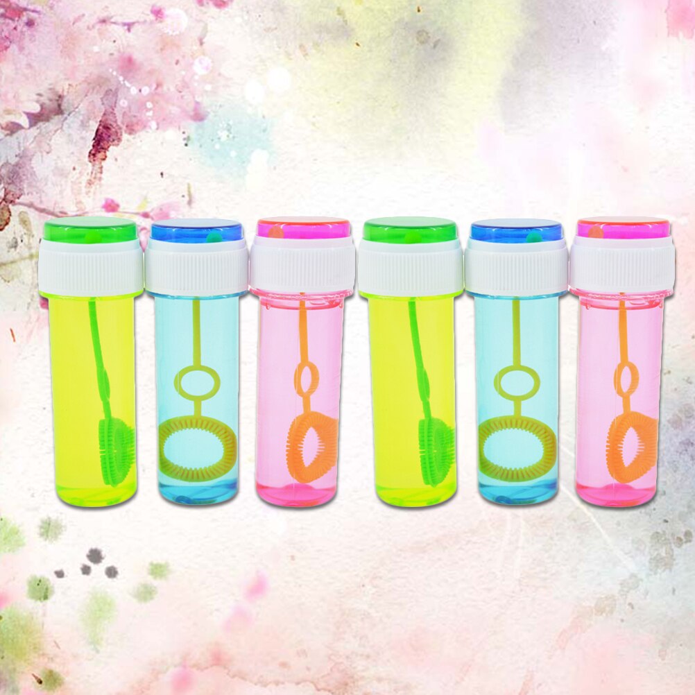 7pcs Bubble Bubble Stick Bubble Wands with Bubble Water Simple and Compact for Daily Use (Random Color)
