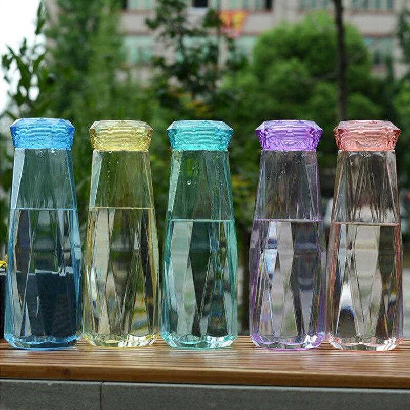 600ml Große Kapazität Glas Wasser Flasche Bunte Sommer Trinken Flasche Schule Ich bin Freien freundlicher Protable Flasche