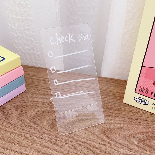 Acrylic Dry Erase Board with Stand Frameless Writing Memo Pad To Do List Reminder for Office Home School Resturants: 7.5x15cm