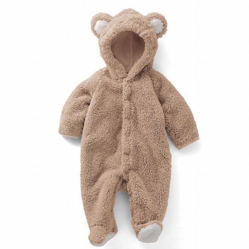 Combinaison Bebe Capuche Fourrure - Marron main image 0