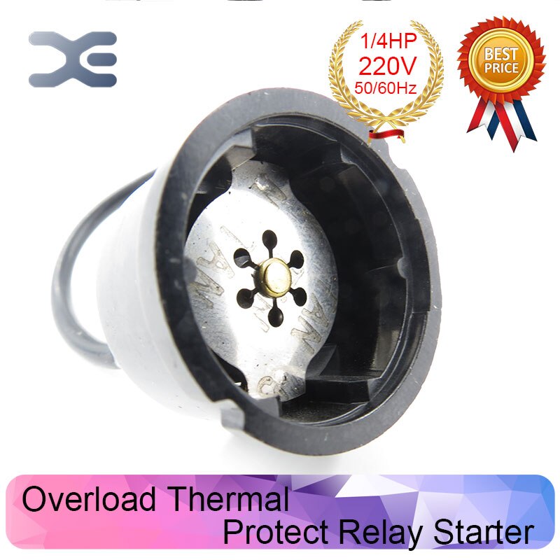 Refrigerator Compressor 220V 180W Overload Protector Refrigerator Refrigerator Parts 1/4 HP