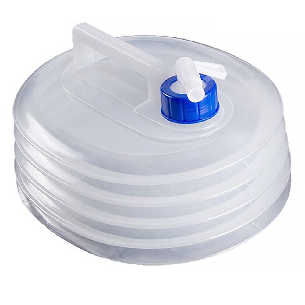 Lightweight Transparent Water Containers Outdoor Accessories With Tap Collapsible Bucket Portable Hiking Camping: 15L