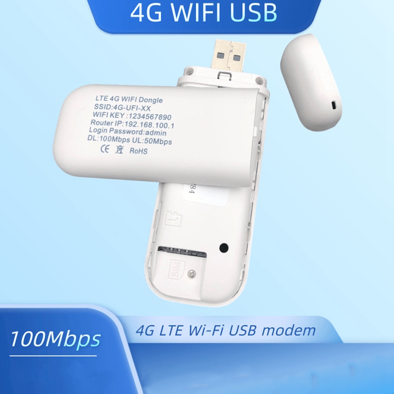 100Mbps 4G Lte Usb Wifi Modem 4G Usb Dongle Auto Wifi Router Lte 4G Wifi Dongle netwerk Adapter Met Sim Card Slot