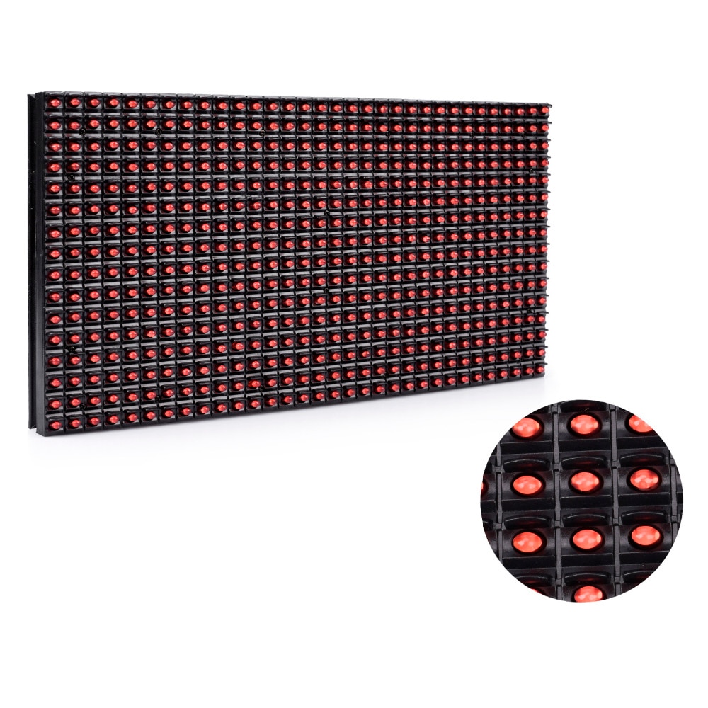 320*160mm 32*16 pixels P10 Outdoor waterdichte Rode led module voor enkele rode kleur P10 led bericht display module