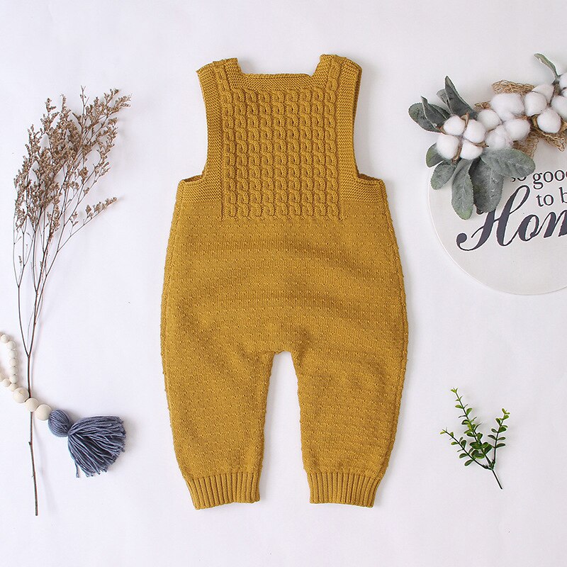 0-24M Pasgeboren Kind Baby Jongen Meisje Gebreide Romper Herfst Winter Warme Gebreide Trui Jumpsuit Leuke Zoete Knitwear Geboren Outfit