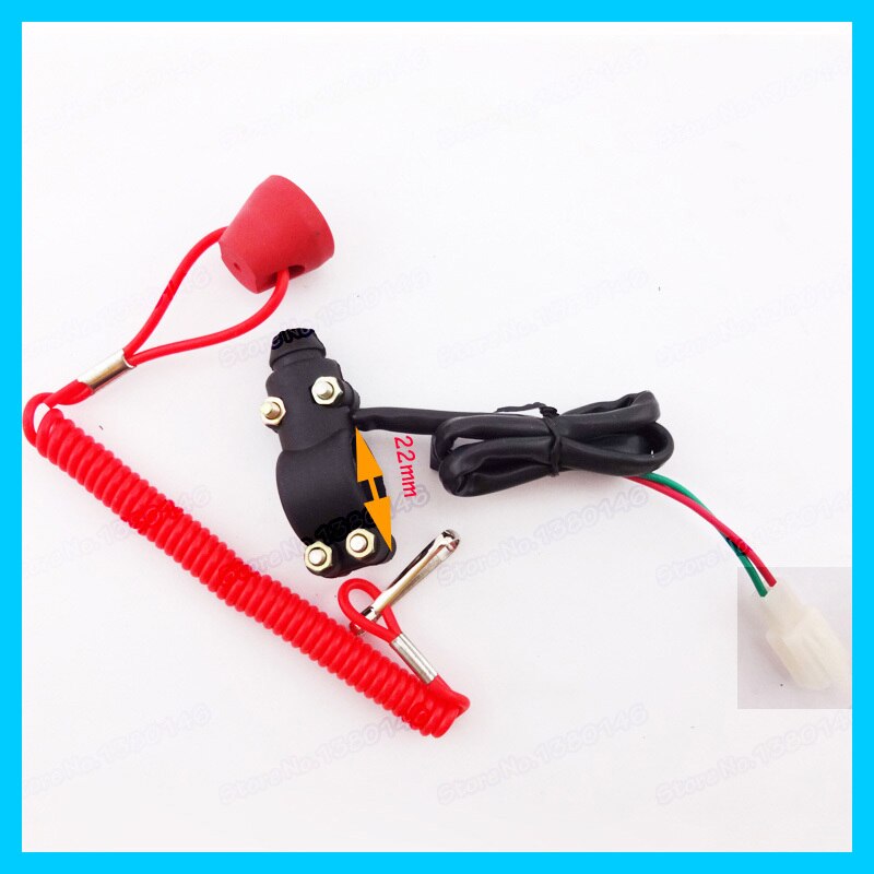 Engine Motor Scooter ATV Kill Stop safety Switch Push Button Tether Lanyard For 2 stroke Pocket Mini Dirt Bike ATV Quad TRX