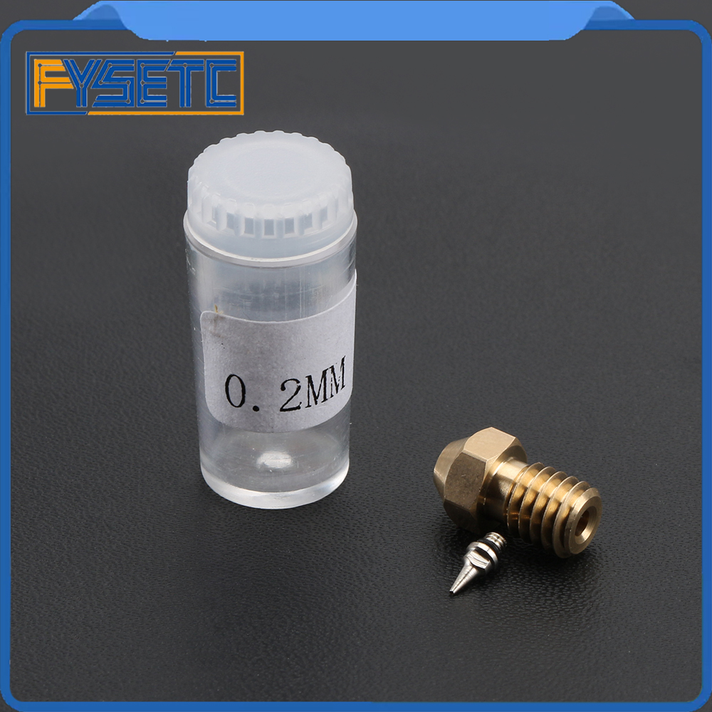 3D Drucker Teil 0,2/0,3/0,4/0,5mm Airbrush Düse Adapter Set Airbrush Düse Adapter Mit Düsen für V6 Hotend 1,75mm Filament