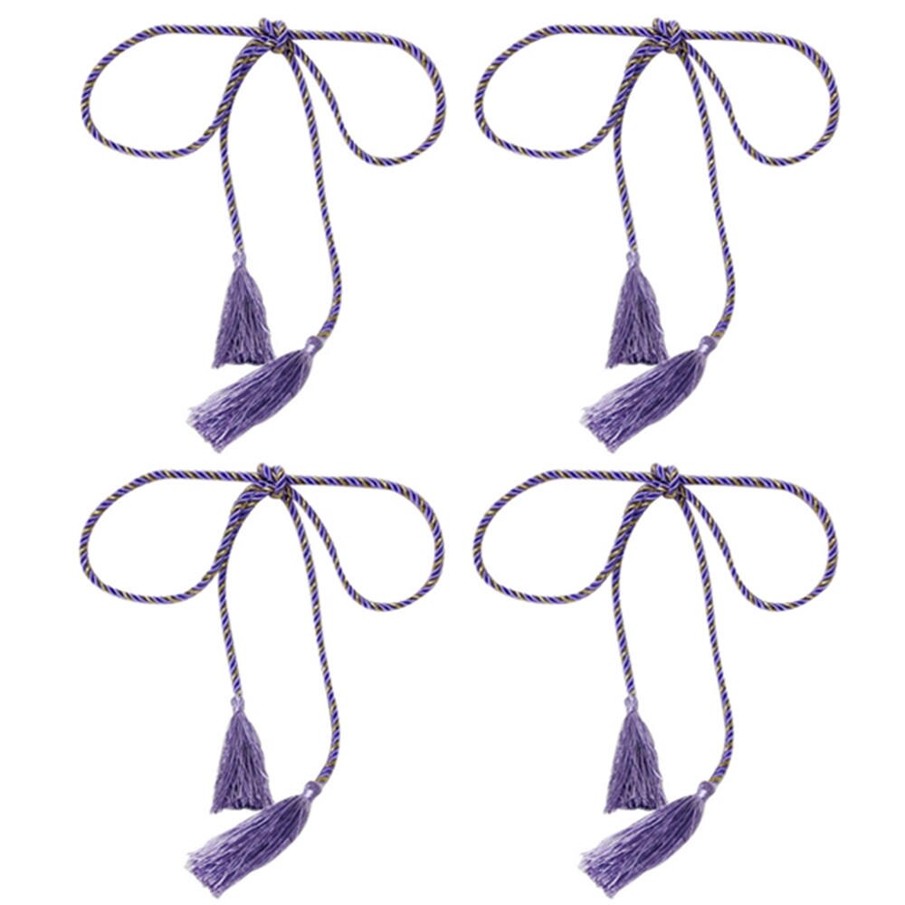 4 stk luksus gardin bindebånd spænde hængende kugle binde tilbage stropper holdere tilbehør børste binde stropper spænde indretning: Lilla