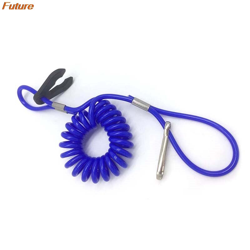 2x Motorboat Safety Lanyard Cable Rope Outboard Motor Blue Emergency Stop Switch Pull Rope