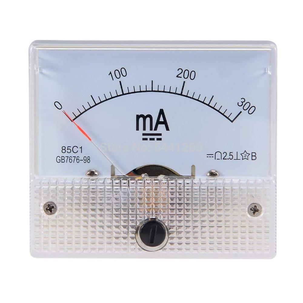 85C1 Analog Current Panel Meter DC 1mA 20mA 30mA 50mA 100mA 200mA 500mA Ammeter for Circuit Testing Ampere Tester Gauge 1 PCS