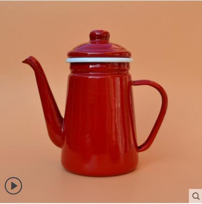 1.1L Enamel Coffee Pot Hand Tea Kettle Induction Cooker Gas Stove Universal: 5