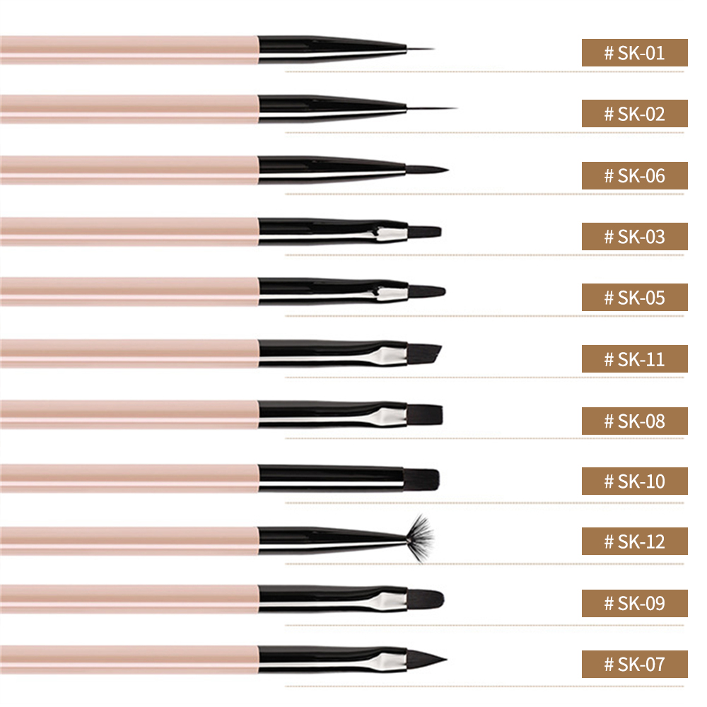 Akrylnagelkonstborste manikyrborstar nageltillbehör tillbehör målningspenna akrylgelnagelkonstverktyg borstar