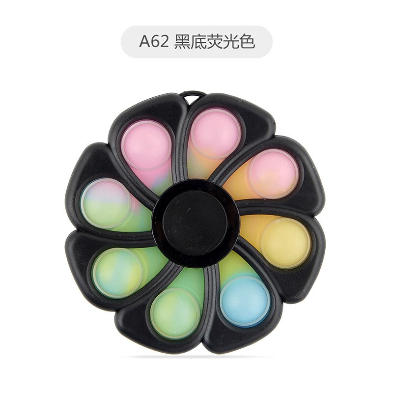 Spinner Simple Dimple Novelty 5 Sided Finger Spinner Toy Flip Sensory Office Desk Toy Stress Releas: 3