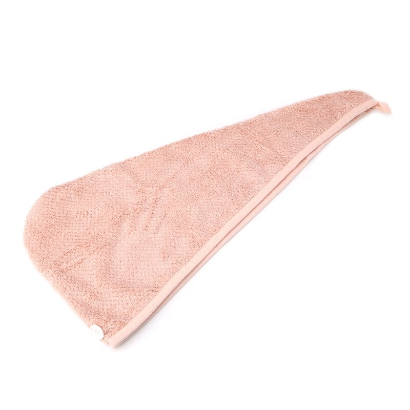 Hurtig magisk tørretumbler mikrofiber hår hurtigtørrende håndklæde wrap turban bad hat cap cap -15a: Lyserød