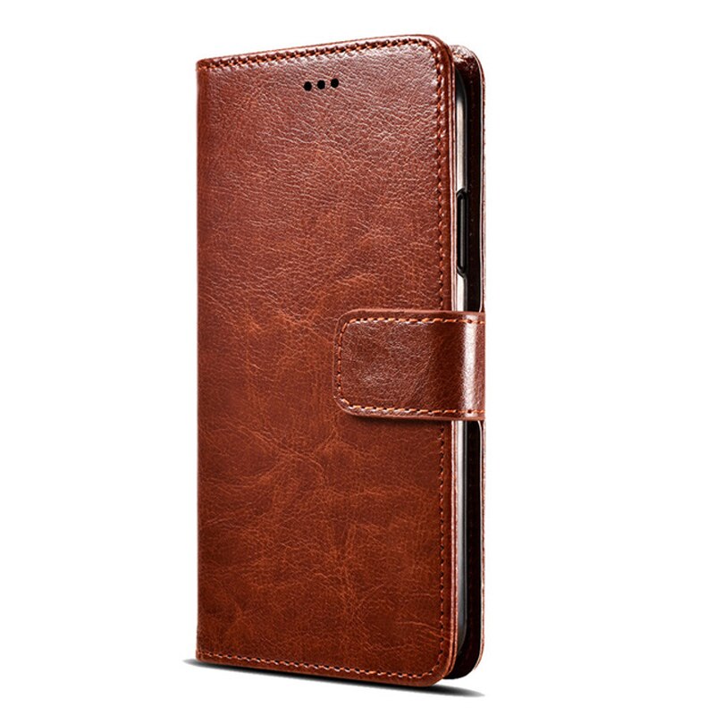 Funda de teléfono para Realme C21, carcasa de cuero PU de lujo, magnética, moderna, con soporte, C21: CX Brown