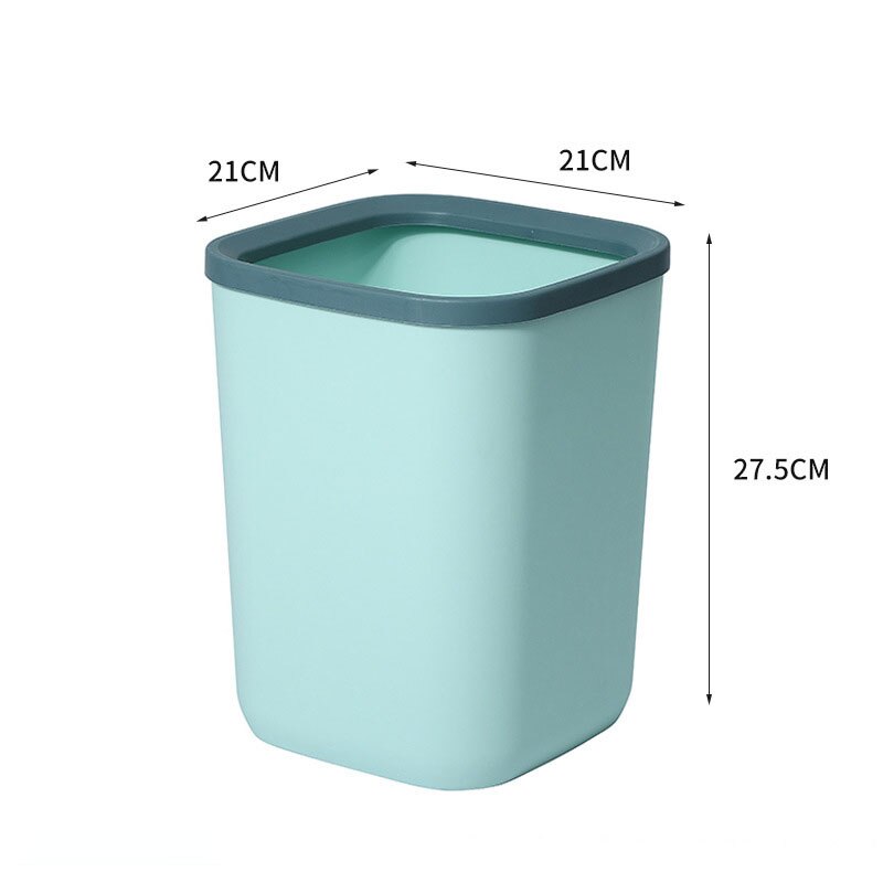 Poubelle en plastique grande cuisine salle de bains bureau, corbeille pour toilettes salon sans couvercle: 8