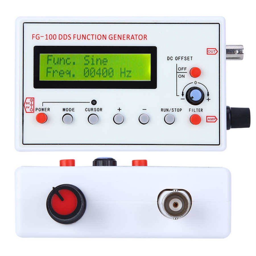 DDS Signal Generator Sine 1Hz~500kHz Signal Counter Square Frequency Sawtooth Wave Waveform Probe Pulse Adjustment