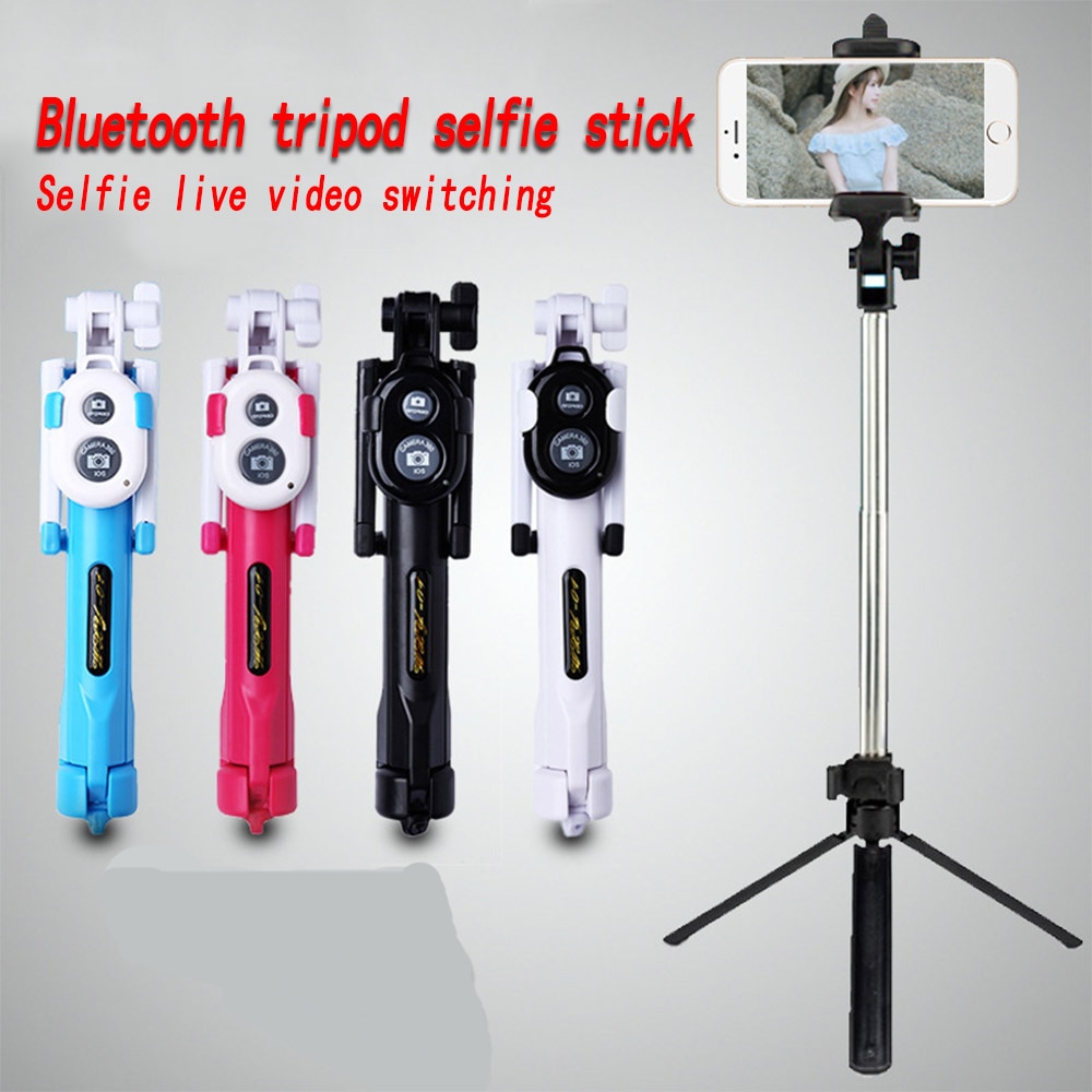 3 In 1 Draadloze Bluetooth Selfie Stok Mini Statief Met Selfy Afstandsbediening Voor Mobiele Telefoon Uitbreiding Venster Hond Selfi sticks
