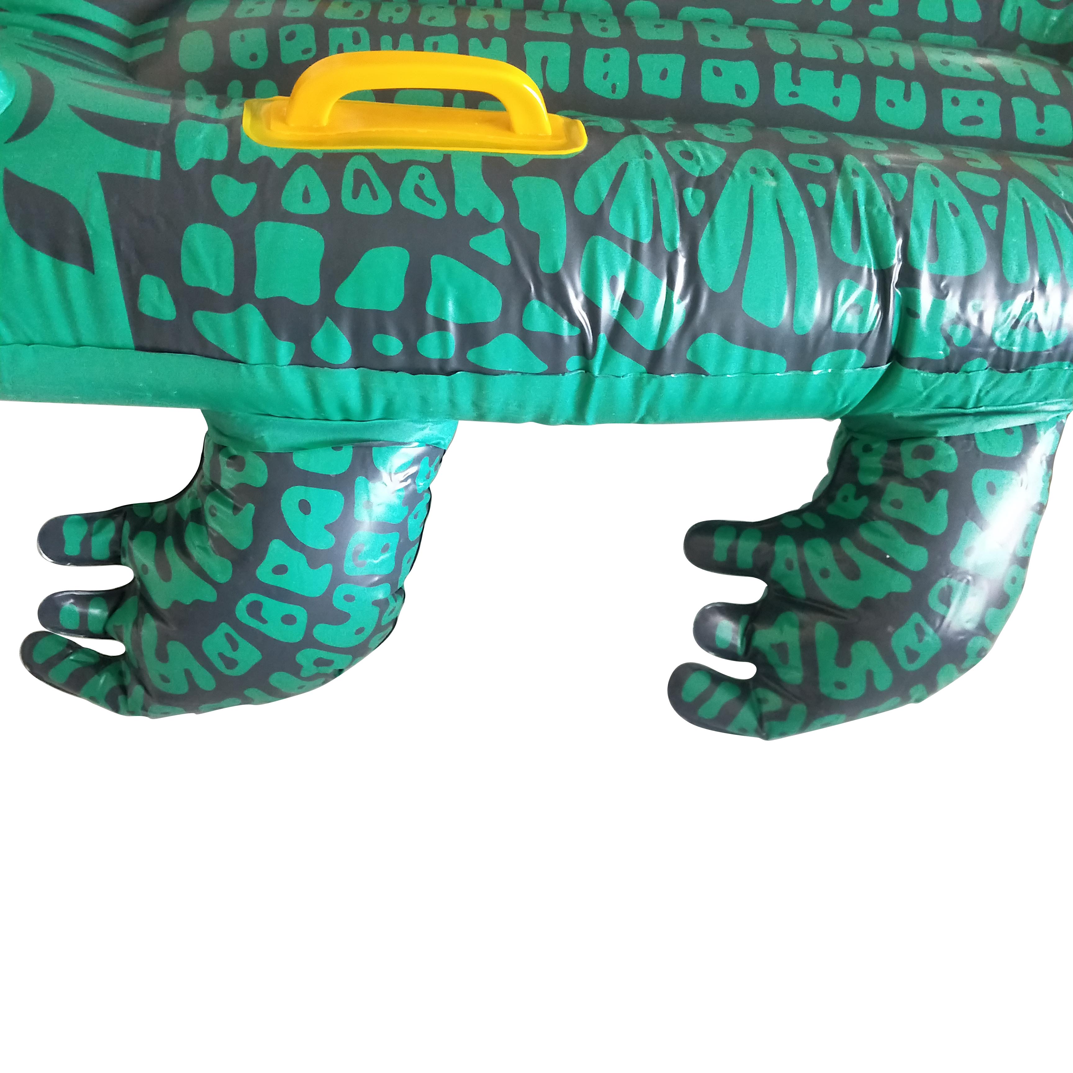 Oppustelig krokodille flyder flåde liggestol alligator ride-on svømmemåtte strand luft række pude pool seng