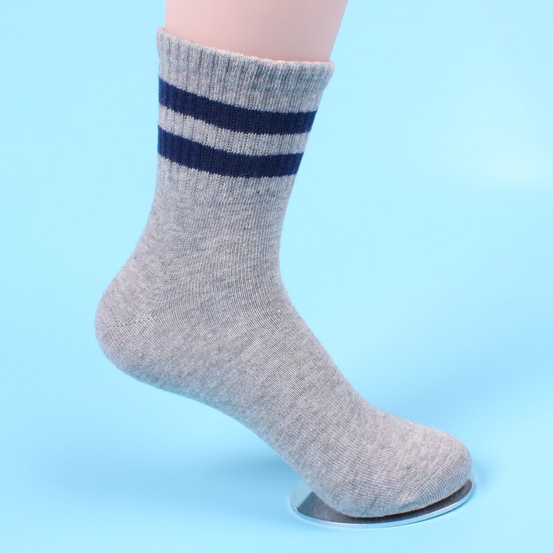 3 paare/los freundlicher Socken Neue Herbst Winter Koreanische Baumwolle Gestreiften Jungen Socken 3-15 Jahre freundlicher Socken Für mädchen: grau 3 Paare / 5-7 Jahr