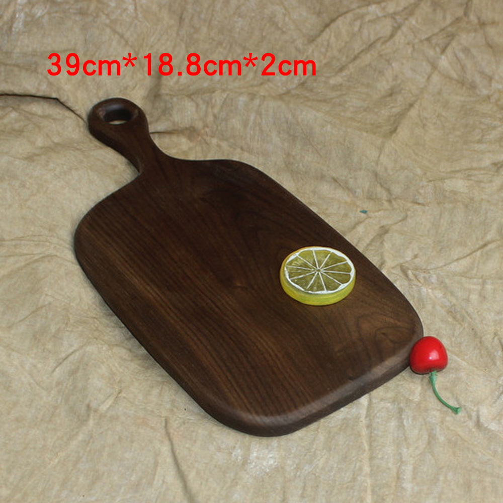 Black Walnut Chopping Blocks Kitchen Wood Food Plate Wooden Pizza Sushi Bread Whole Wood Tray Cutting Board No Paint: D