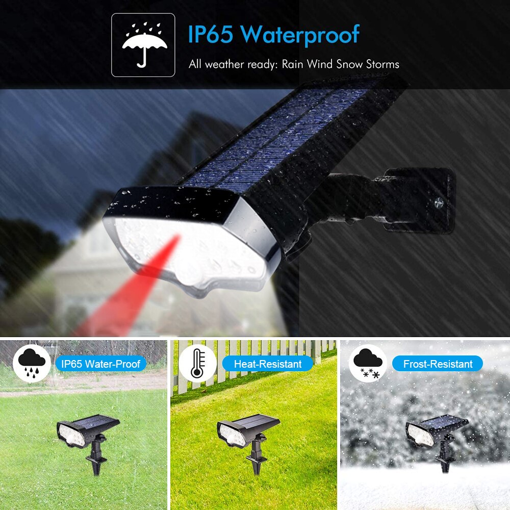 17 LED Motion Sensor Solar Garten Lichter IP67 Wasserdichte Solar Powered Wand Lichter 2-in-1 Wireless Outdoor landschaft Scheinwerfer