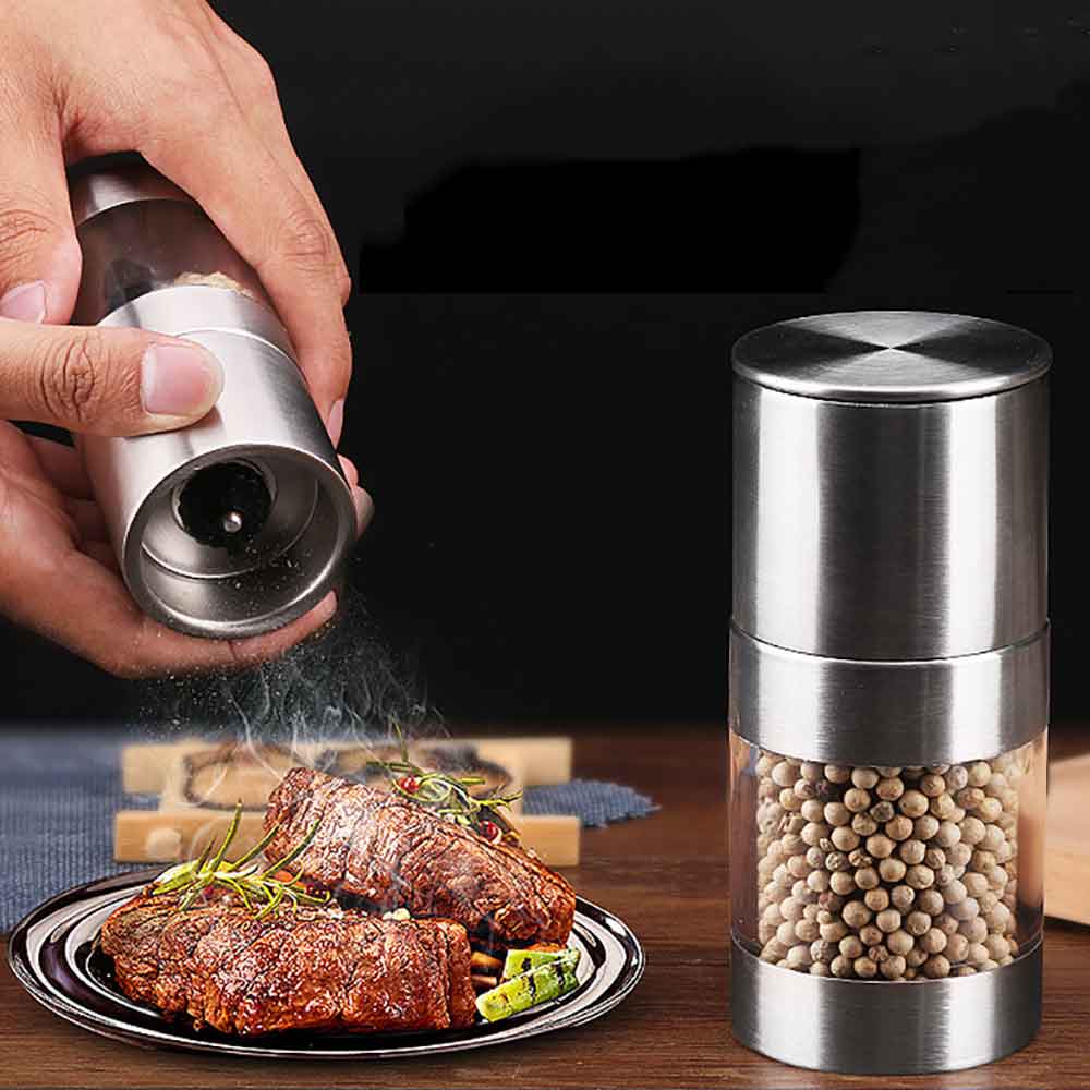 Mini manuell pepparkvarn med stark justerbar keramisk kvarn köksredskap