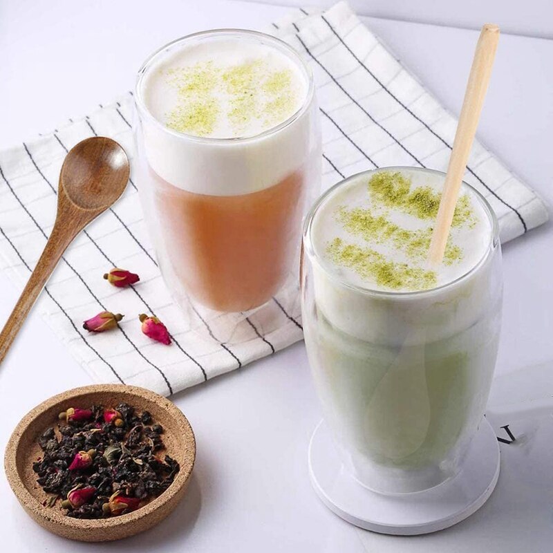 6 Pcs Wooden Spoon,Long Handle Wood Spoons Mixing Stirring Soup Coffee Iced Tea Spoon Used For Kitchen Mixing Cooking