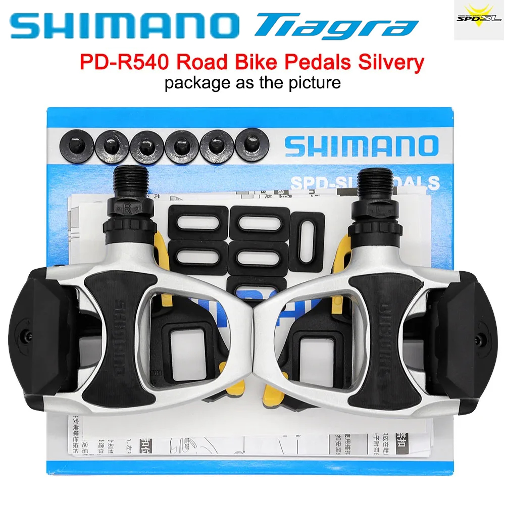 SHIMANO TIAGRA PD-R540 pédale de vélo de route autobloquante avec taquet SH11 blanc/noir pédale de route cyclisme pédale de verrouillage pièces de cyclisme