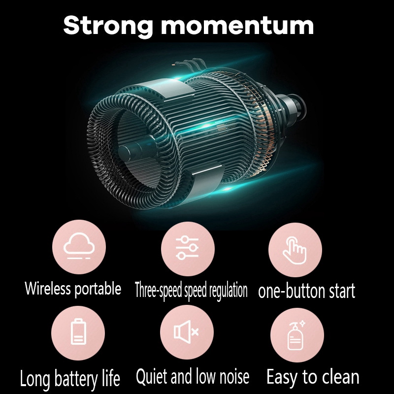 Electric Handheld Milk Frother Electric Whisk USB Charging Bubble Maker for Coffee Cappuccino and Cake Blue pink