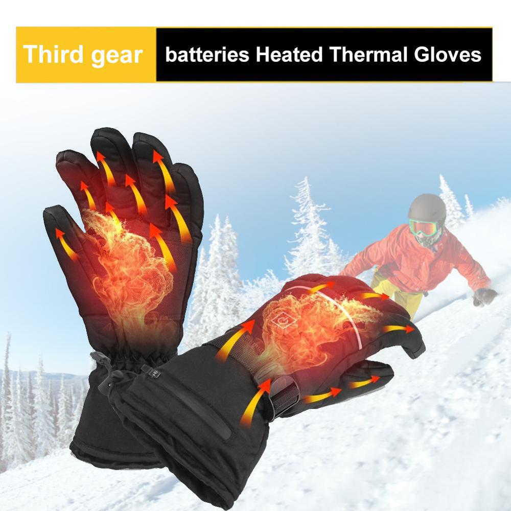 Elektrische Verwarming Handschoenen met Batterijen Verwarmde Thermische Handschoenen voor Mannen Vrouwen Volledige Fingers Winter Hand Warmer Ski Handschoenen