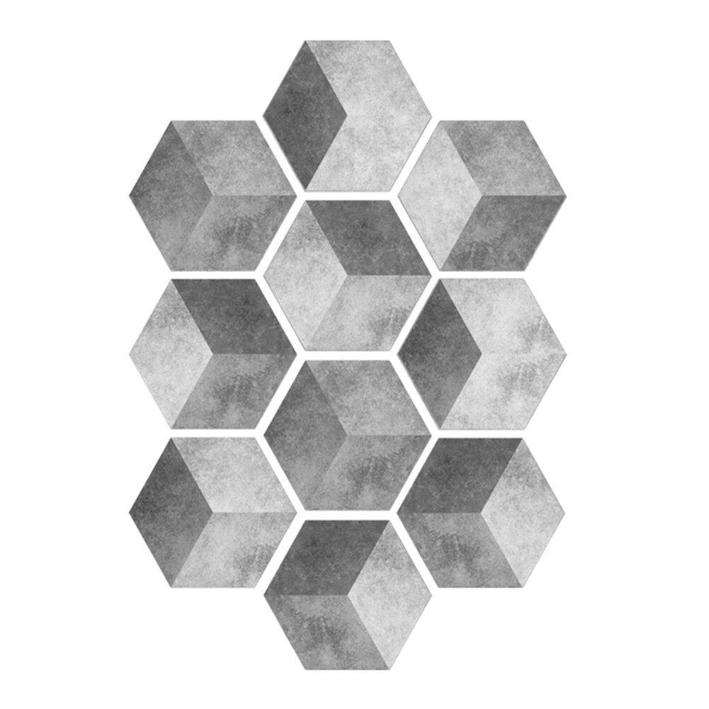 10pc nowe sześciokątne płytki podłogowe naklejki ścienne samoprzylepne wodoodporne pcv DIY sztuka fresk kuchnia salon podłoga w pomieszczeniu ściana kafelkowa naklejka: C