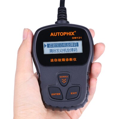 OM123 Auto Diagnoseapparaat Obd Running Computer Algemene Decoder Motorpech Code Light Clear