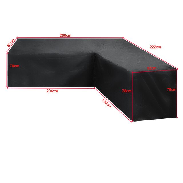5 Size Waterproof Furniture Cover Garden Rattan Corner Outdoor Sofa Protector L Shape All-Purpose Covers: L