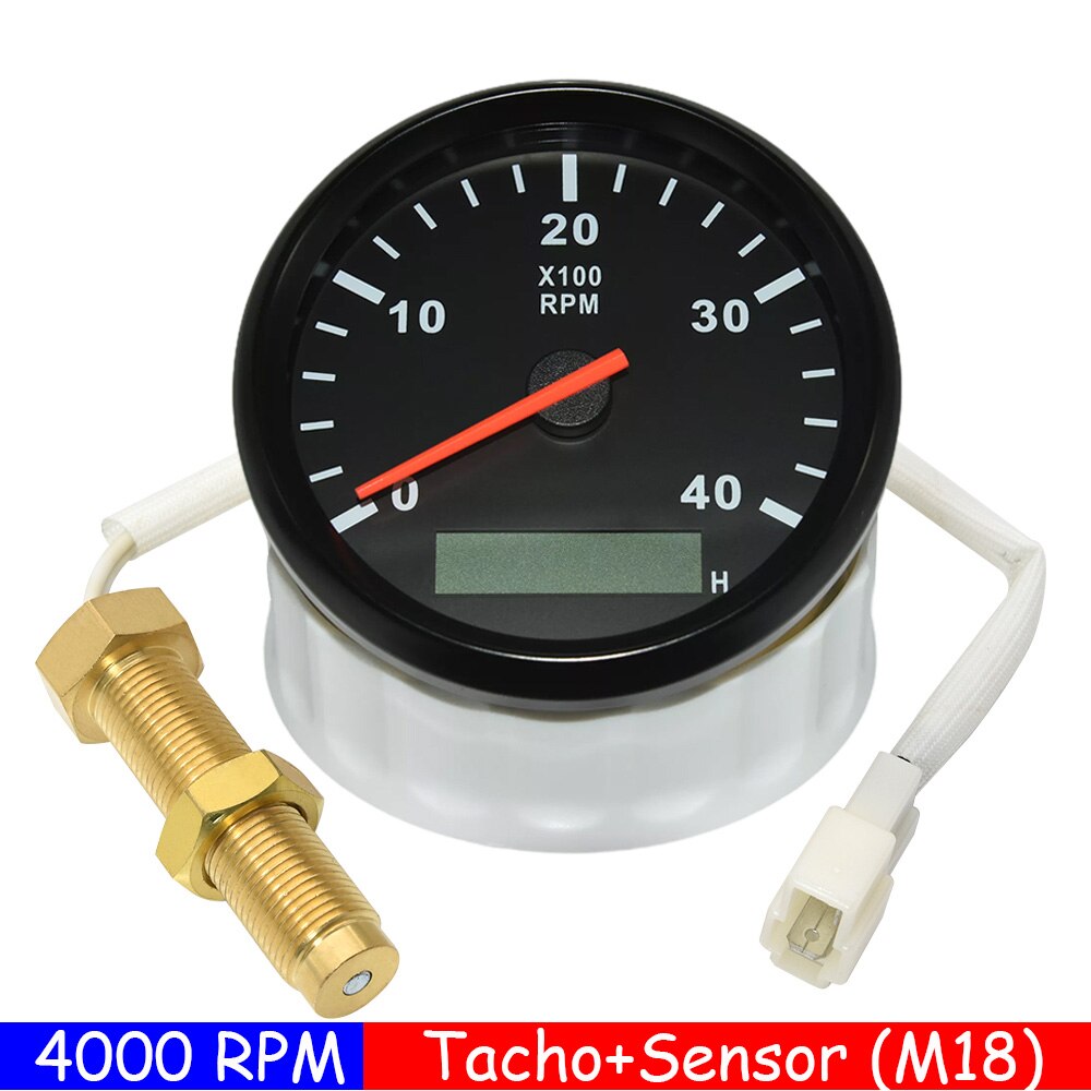 Tacómetro Digital para coche de gasolina diésel, medidor de RPM, 3K, 4K, 6K, 8K, RPM, 85mm: 4KRPM BB M18