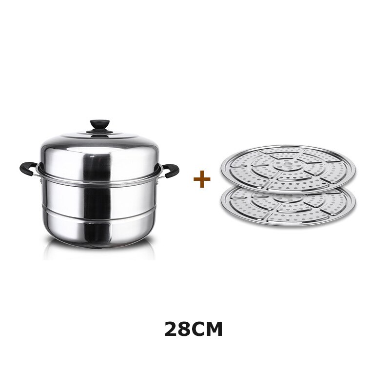 Stainless Steel Three layer Thick Steamer pot Soup Steam Pot Universal Cooking Pots for Induction Cooker Gas Stove Steam pot: T3