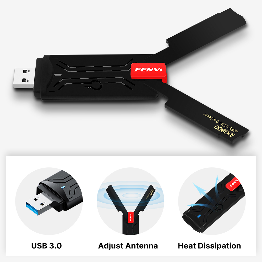 Adattatore wifi ax1800 wifi usb 3.0 mt7921 dongle usb ricevitore dual band 2.4g e 5g scheda di 6 wireless per laptop desktop