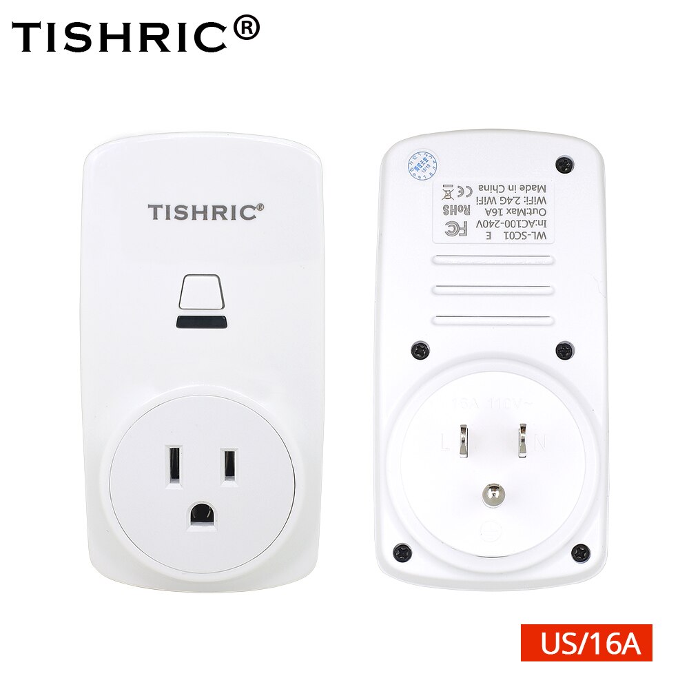 Smart Plug TISHRIC 16A - Presa WiFi Control - Timer - App Ewelink - Compatibile Alexa & Google Home: TISHRIC 16A US