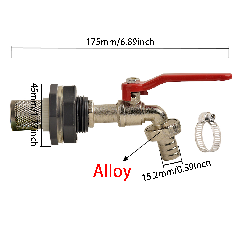 Water Tank Divider Kit - Durable PVC Construction, Easy-Install Bulkhead Fitting & Faucet Alloy for Fish Tanks and Ponds: Red