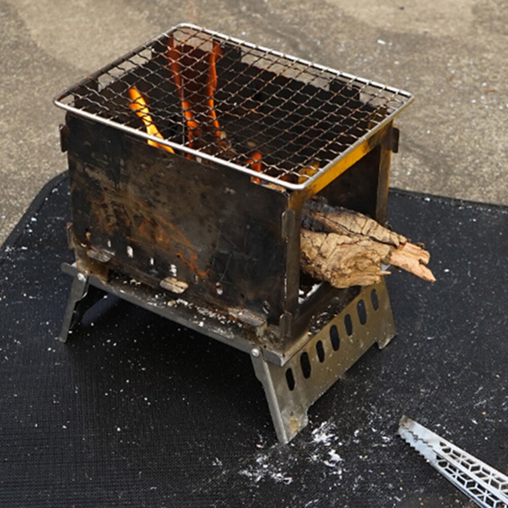 BBQ Flame Retardant Protective Mat Outdoor Camping Insulation Blanket Floor Protection Mat Insulation Silicone Fireproof Cloth