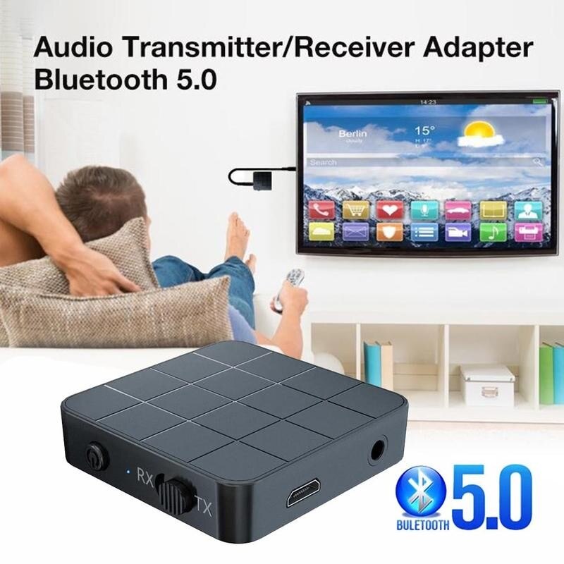 KN321 Bt 5.0 Audio Ontvanger Zender Aux Rca 3.5Mm Pc Muziek Stereo Usb Draadloze Jack Adapters Speaker Tv 3.5 dongle Voor V6O6